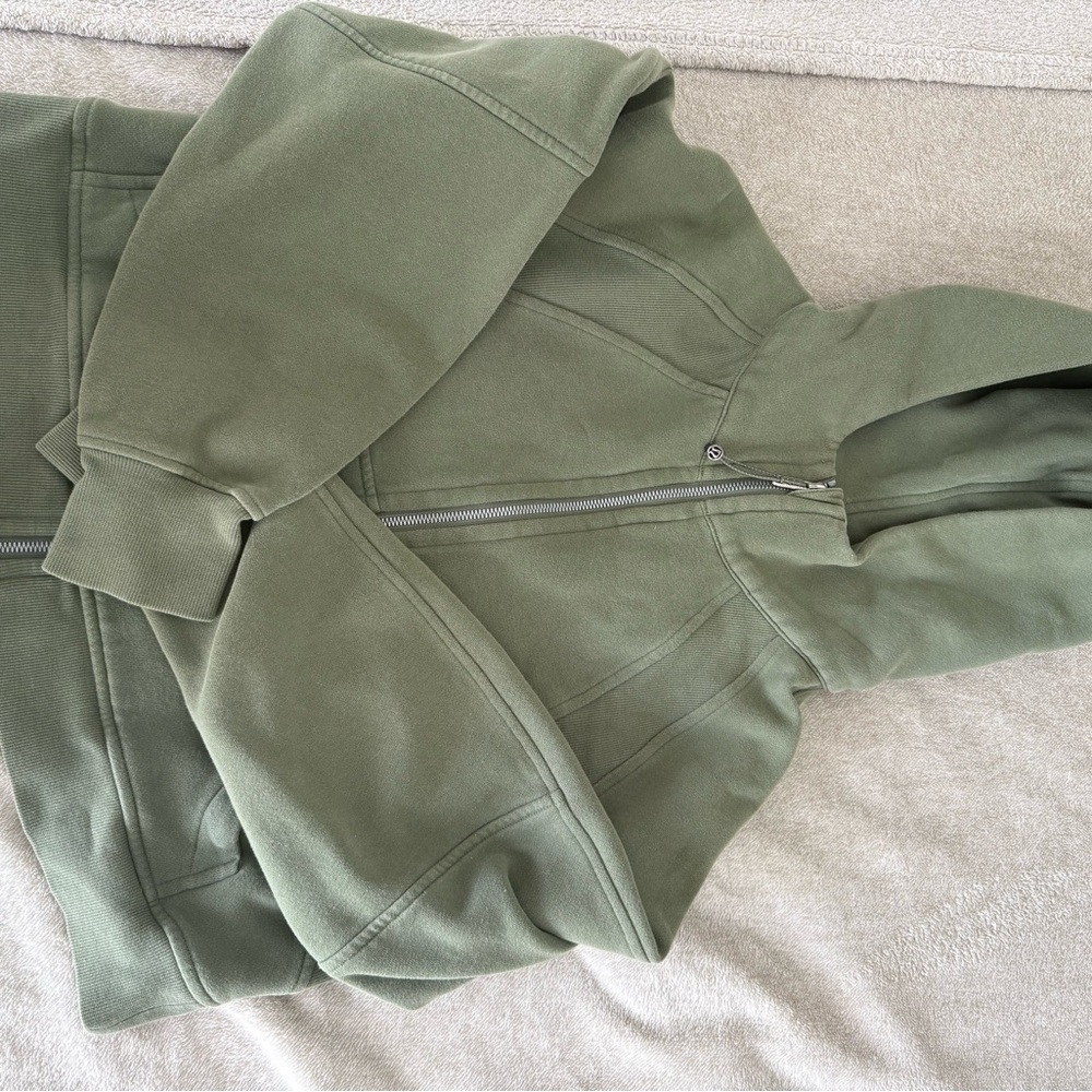 lululemon athletica Olive Green Full-Zip Hoodie